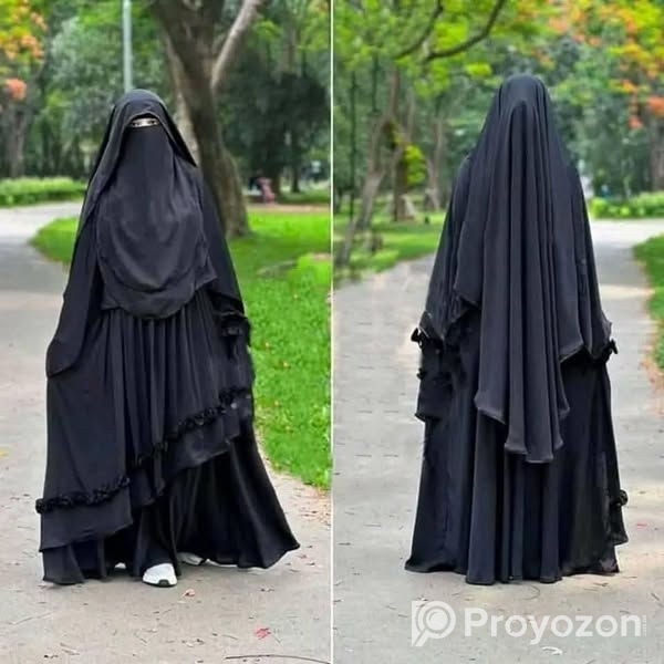 আয়েশা বোরকা সেট হিজাব নিকাবসহ