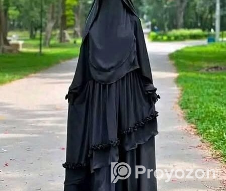 আয়েশা বোরকা সেট হিজাব নিকাবসহ