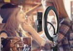 6 Fit Tripod Stand +10″ Ring Light + K9 Microphone Combo