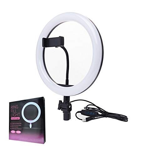 6 Fit Tripod Stand +10″ Ring Light + K9 Microphone Combo