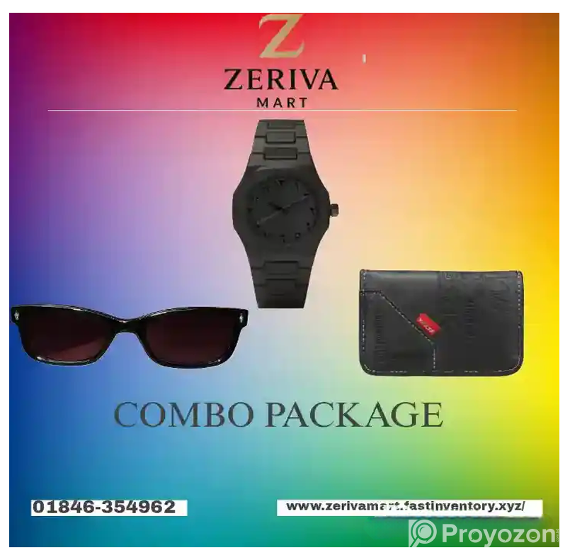 Watch, Wallet, Sunglass Combo Pack