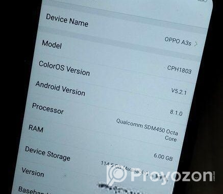 OPPO A3s 6/128 Snapdragon 450 (Used)