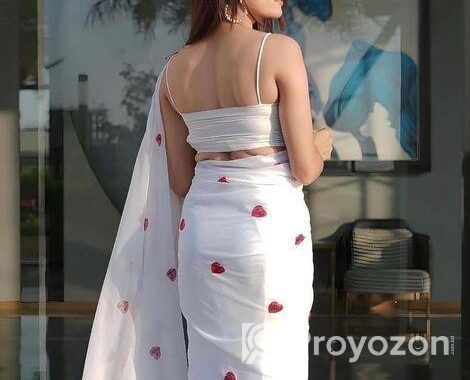 Premium Jorjet Love Embroidery Sharee