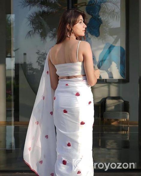 Premium Jorjet Love Embroidery Sharee