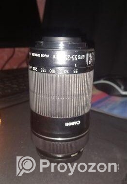 canon ৫৫ ২৫০ লেন্স। টাকার অভাবের কারণে বিক্রি হবে।