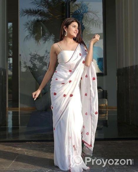 Premium Jorjet Love Embroidery Sharee