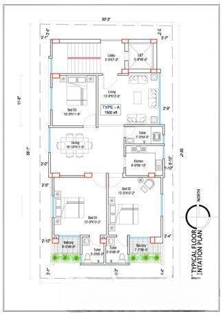 1500 Sft. South Faceing Single Unit Apartment For Sale