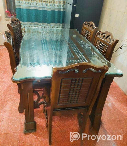 ডাইনিং টেবিল ও ৬ টি চেয়ার
