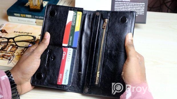 মাল্টি-ফাংশনাল লেদার মটো ওয়ালেট