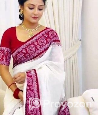 Skin Print Half Silk Sharee with Blouse Piece