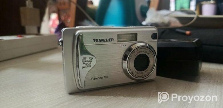 Traveler Slimline ×5 Digicam ( with Charger And Memory Card)