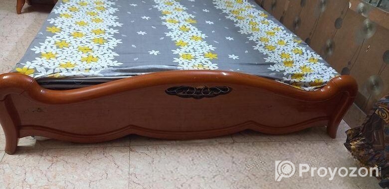 Almirah, Bed and side table brownish color for sel