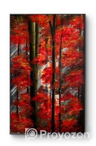 8″x12″ Acrylic Forest Painting