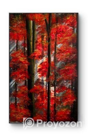 8″x12″ Acrylic Forest Painting
