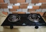 Glass Protected Gas Stove Double Burner