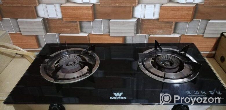 Glass Protected Gas Stove Double Burner