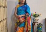 সিল্ক মোম বাটিক শাড়ি।