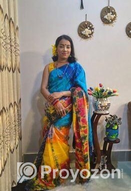 সিল্ক মোম বাটিক শাড়ি।