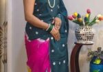 সিল্ক মোম বাটিক শাড়ি।