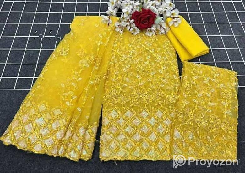 ইন্ডিয়ান নেট জর্জেট ফোর পিস