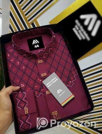 Cotton Panjabi with China Snap Button Trendy & Comfortable