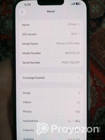 Apple iPhone 13 Pro Max . (Used)