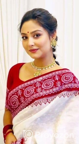 Skin Print Half Silk Sharee with Blouse Piece