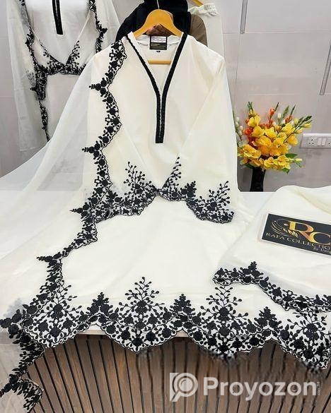 Embroydery Cotton Three Piece