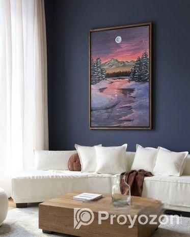 8”x12” Acrylic Painting Winter