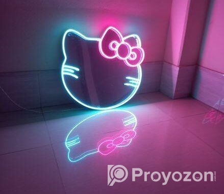 Neon Hello Kitty Mirror