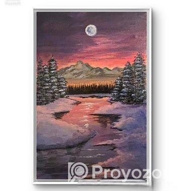 8”x12” Acrylic Painting Winter
