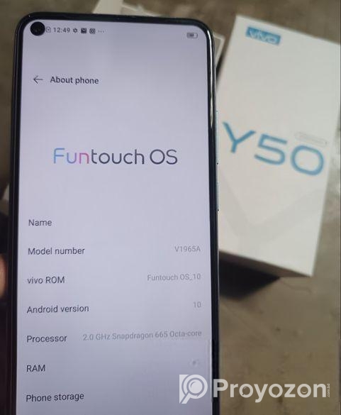 Vivo Y50 . (Used)