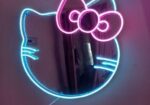 Neon Hello Kitty Mirror