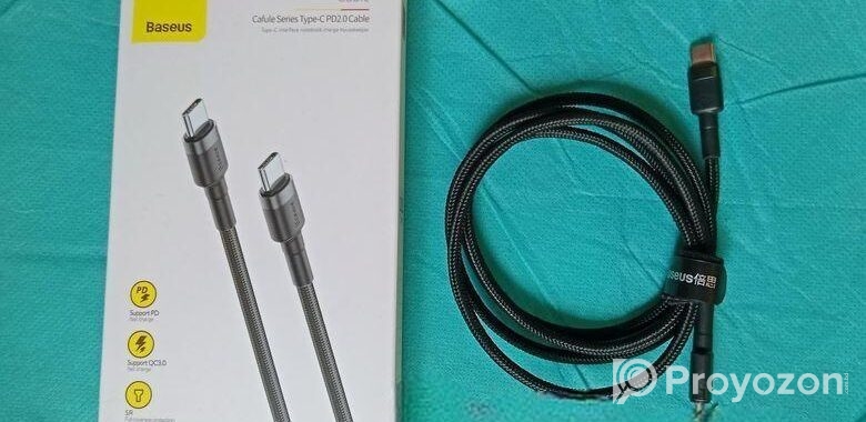 Anker Pd Charger 30 Watt & Baseus Support Type C Cable.