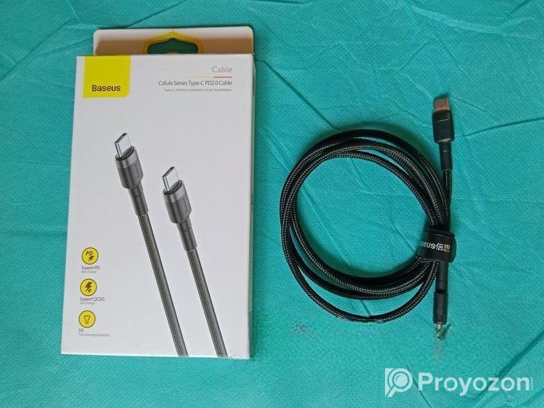 Anker Pd Charger 30 Watt & Baseus Support Type C Cable.