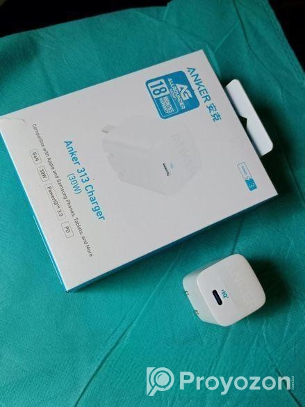 Anker Pd Charger 30 Watt & Baseus Support Type C Cable.