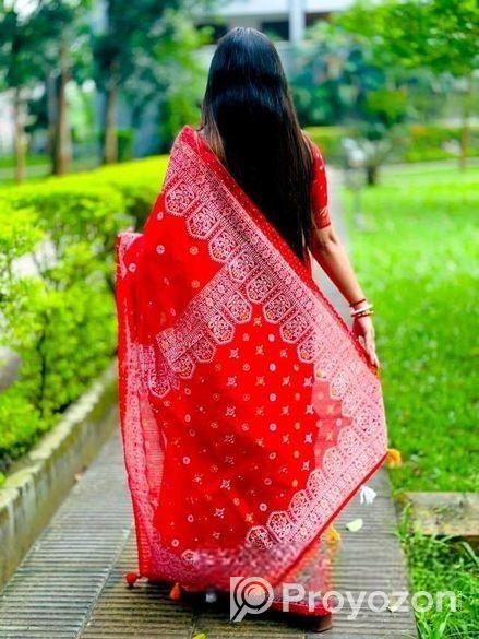 হাফ সিল্ক শাড়ি