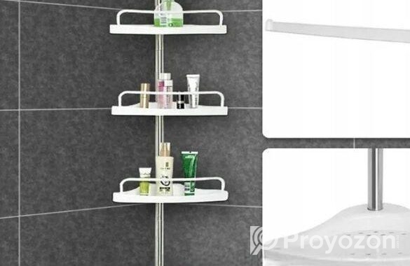 Adjustable Bathroom Corner Shelf Rack