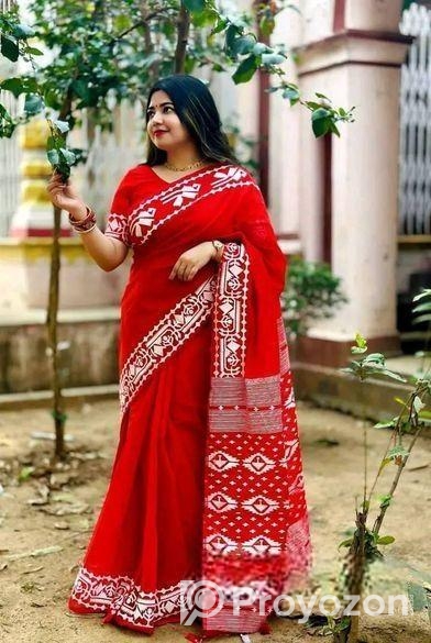 হাফ সিল্ক শাড়ি