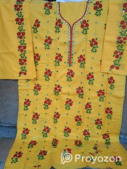 হাতের কাজের ছাপ দেওয়া জামা (নিজে কাজ করতে হবে)