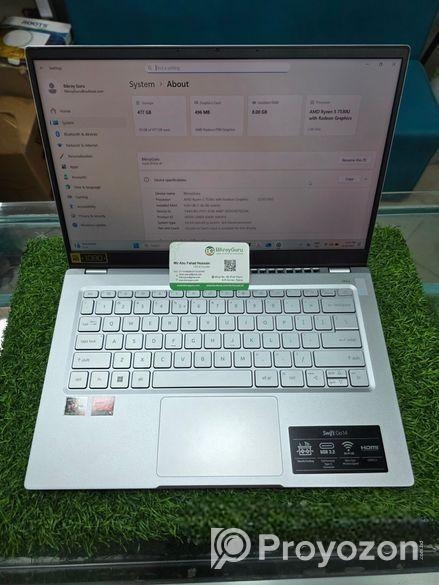 ACER SWIFT GO 14 RYZEN 5 7000 8/512GB WITH RADEON GRAPHICS