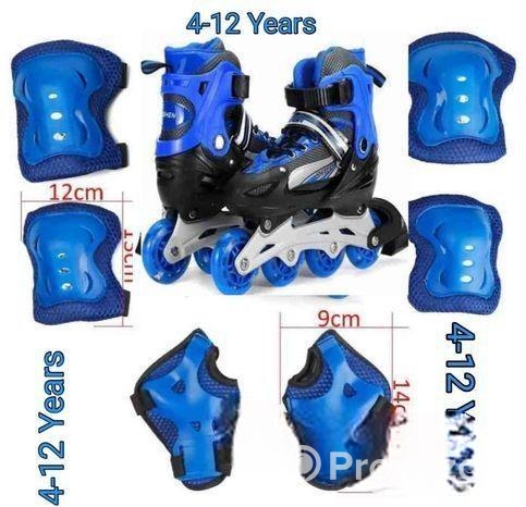 Skating shoe with safety guard for boys