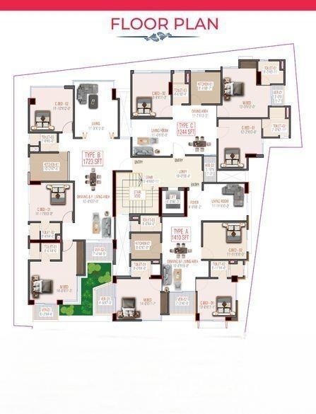 1244 sft. Luxurious Apartment for Sell @West Razab