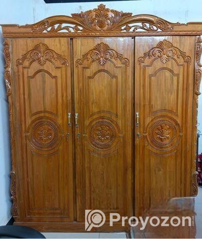 সেগুন কাঠের ৩ পাটের আলমারি