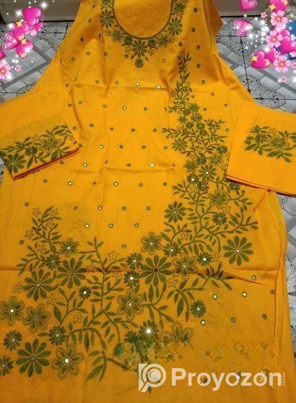 হাতের কাজের ছাপ দেওয়া জামা (নিজে কাজ করতে হবে)