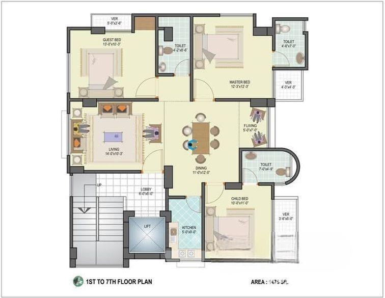 মোহাম্মদীয়া সোসাইটি সংলগ্ন নবোদয়ে 1475 বর্গফুটের র