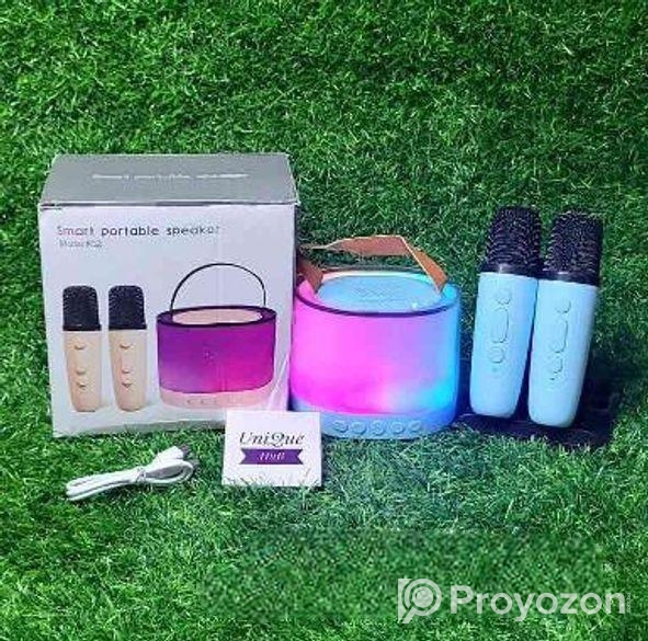 K12 Wireless Portable Speaker with Microphone Double 2 Mic