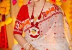 Half Silk Block Print Sharee