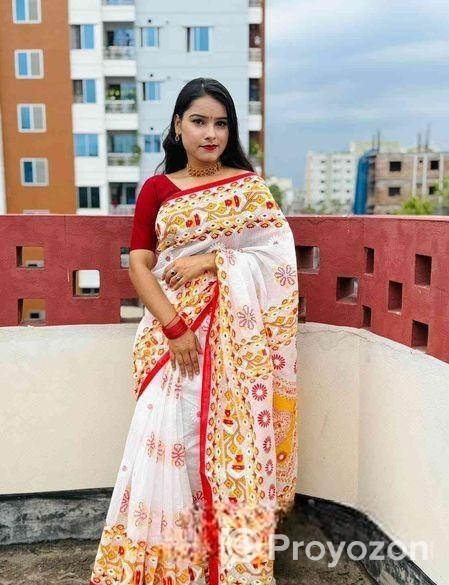 স্কিন প্রিন্ট শাড়ি