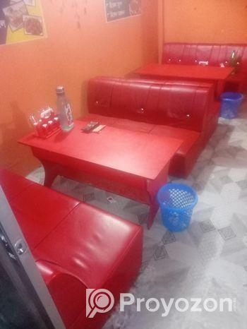 লেদার সোফা সেট প্লাস টেবিল